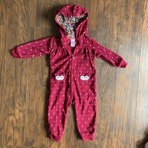 Carters fleece suit 18 m baby girl